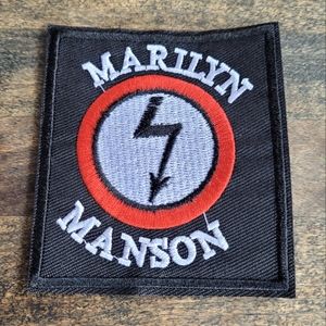 Marilyn Manson 90s Industial Goth Glam Rock Embroidered Iron on Patch